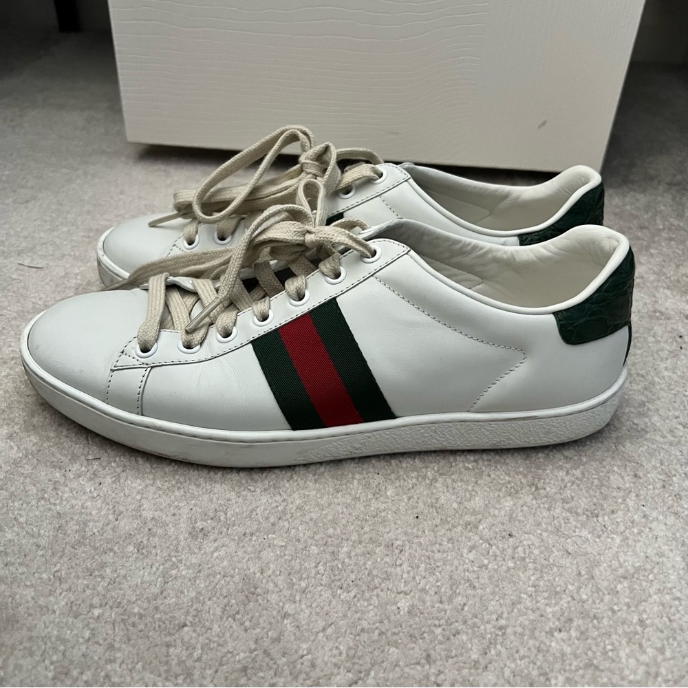 Gucci ace sneakers white size 38.5